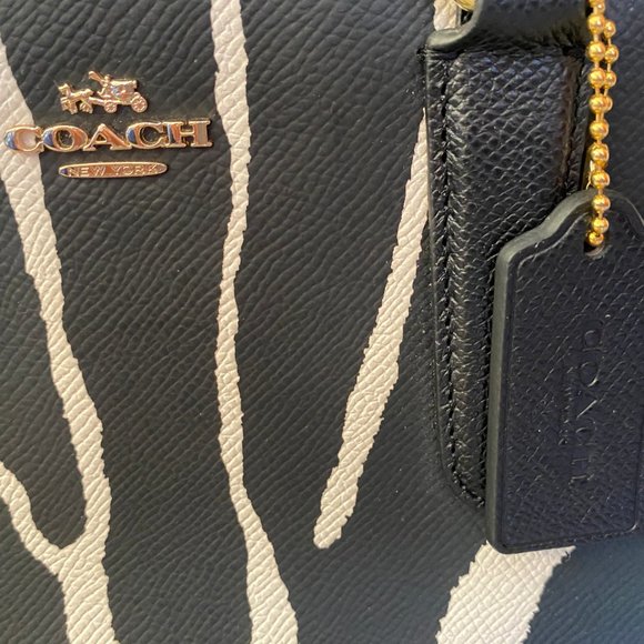 COACH Zebra Crosby Mini Carryall Satchel #33525 - Picture 12 of 14